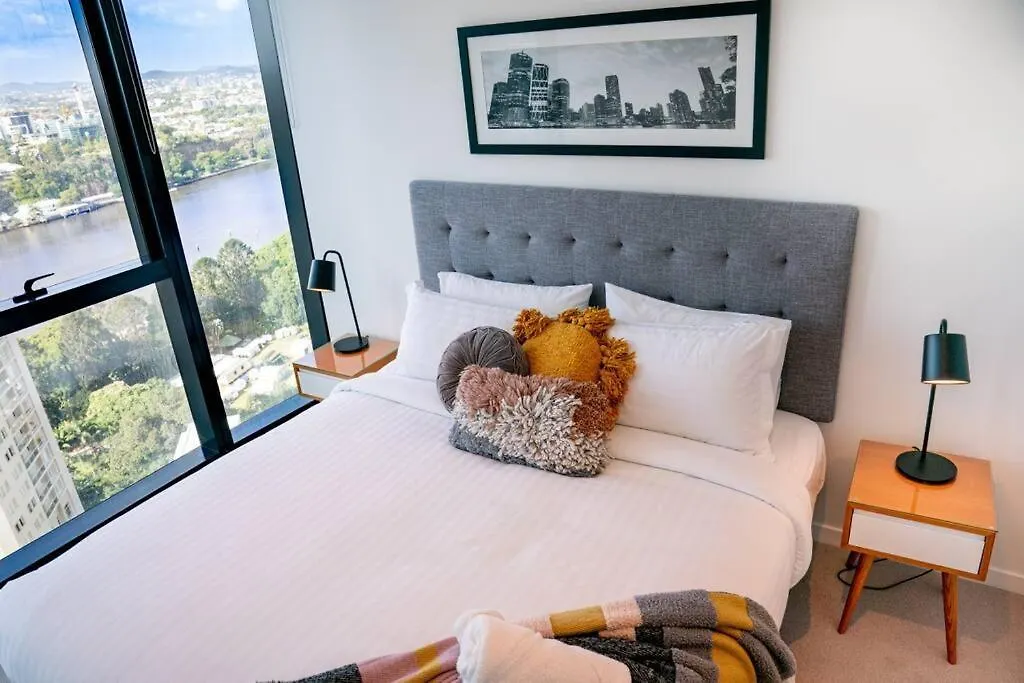公寓 Lvl30 Garden/River Views Balcony By Stylish Stays 布里斯班 澳大利亚
